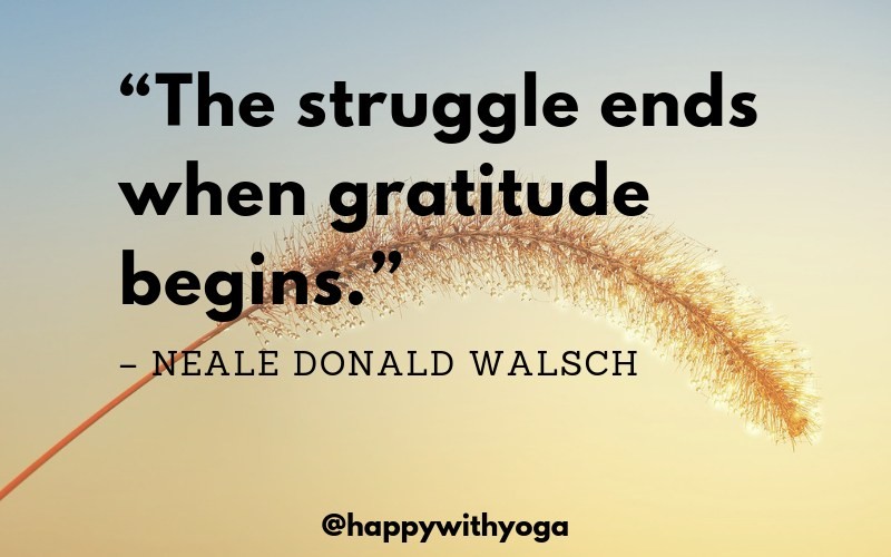the struggle ends when gratitude begins